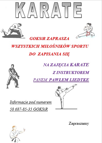 Zapisy na zajęcia karate