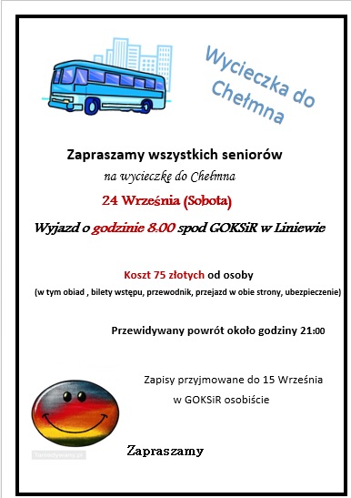 Wycieczka do Chełmna dla seniorów