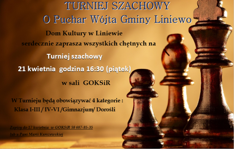 Turniej szachowy o puchar Wójta Gminy Liniewo