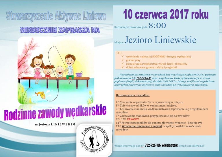 Rodzinne zawody wędkarskie na Jeziorze Liniewskim