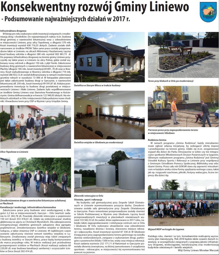 Podsumowanie najważniejszych działań w 2017 roku