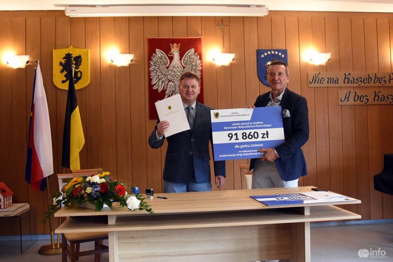 Dofinansowanie dla gminy Liniewo na modernizację drogi śródpolnej