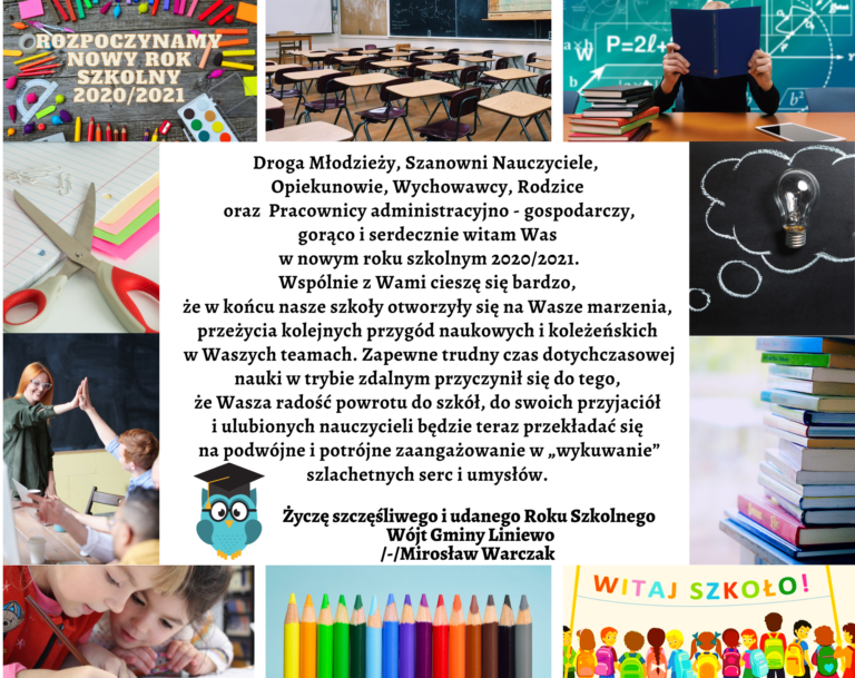 Życzenia na nowy rok szkolny 2020/2021