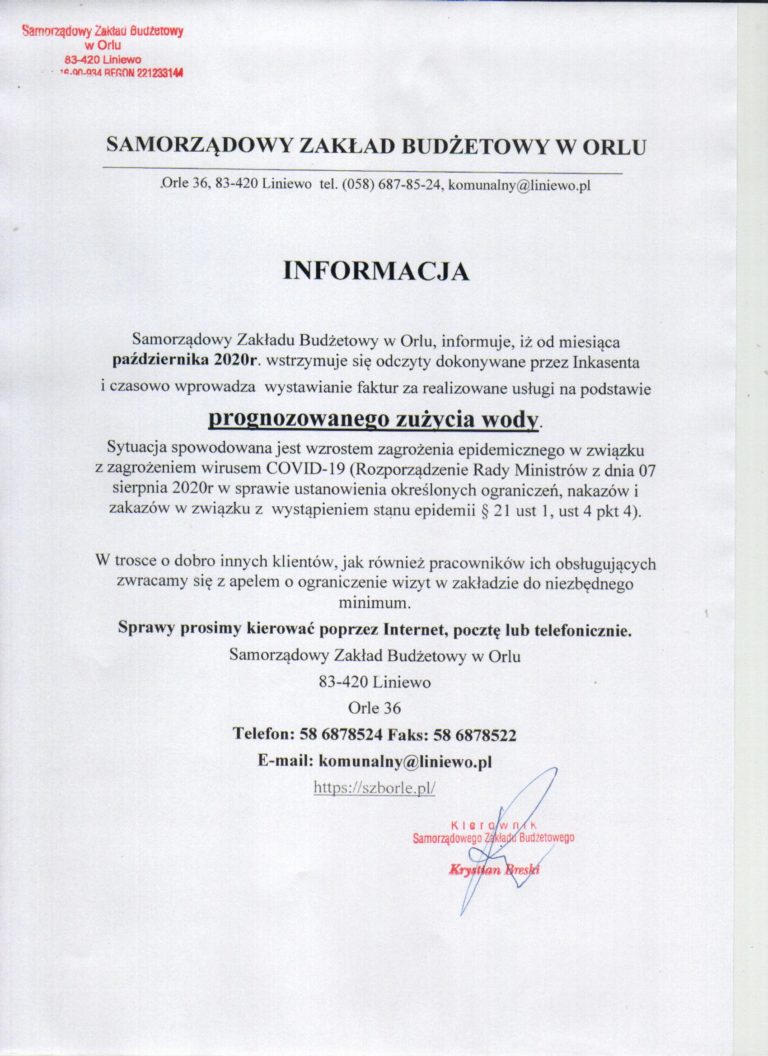 Wstrzymanie odczytów wody przez inkasenta