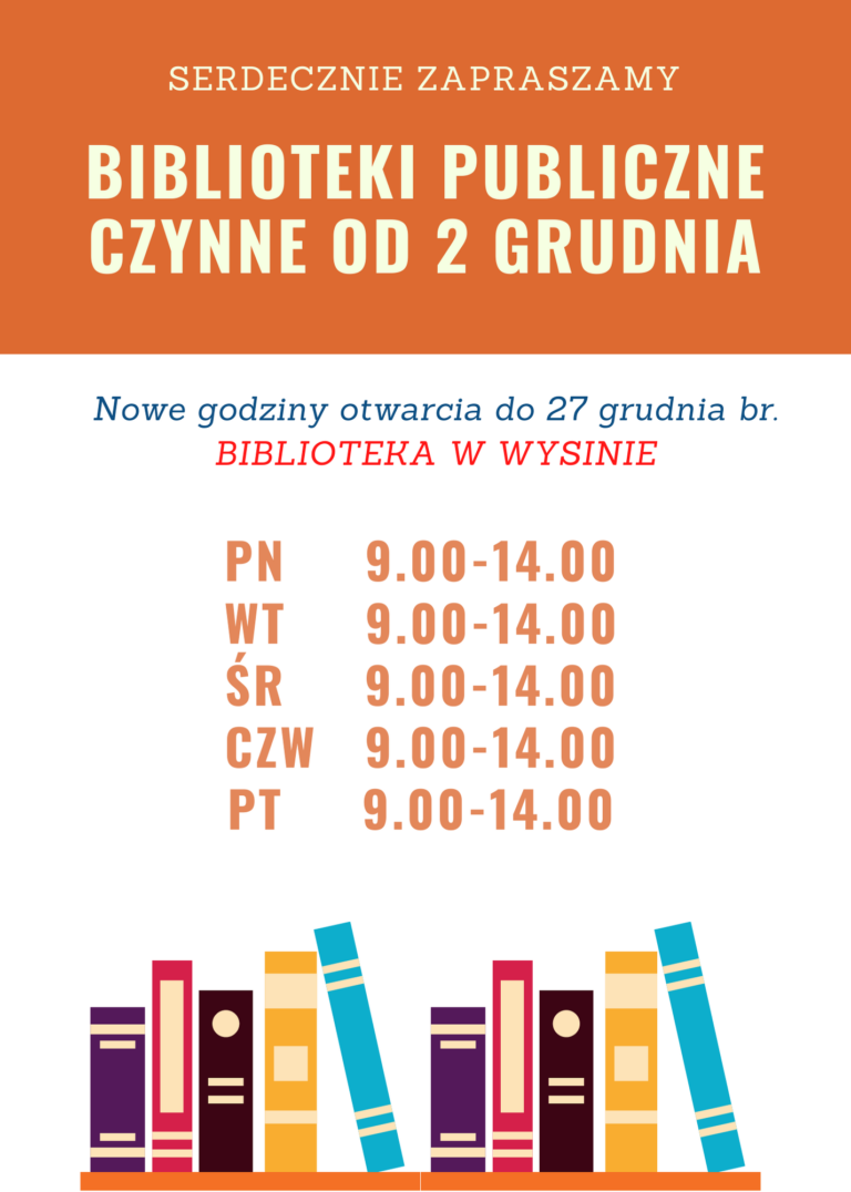 Nowe godziny otwartych bibliotek