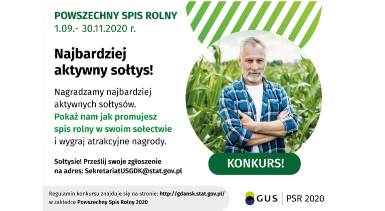 Powszechny Spis Rolny 2020. Konkurs „Najbardziej aktywny sołtys”