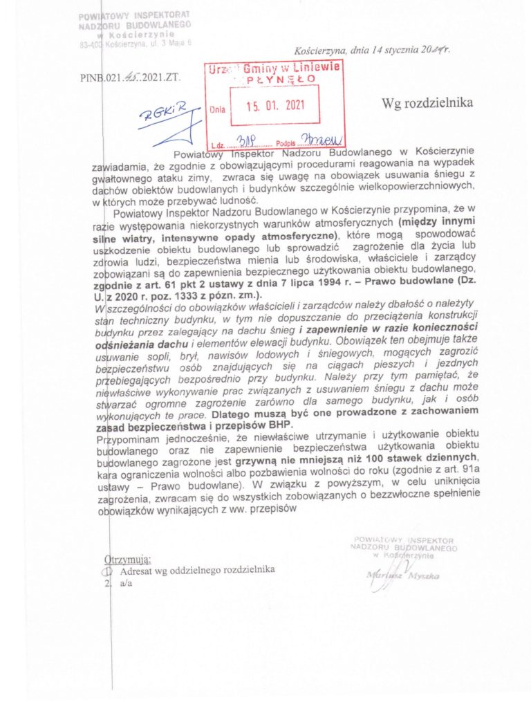 Procedury reagowania na wypadek gwałtownego ataku zimy