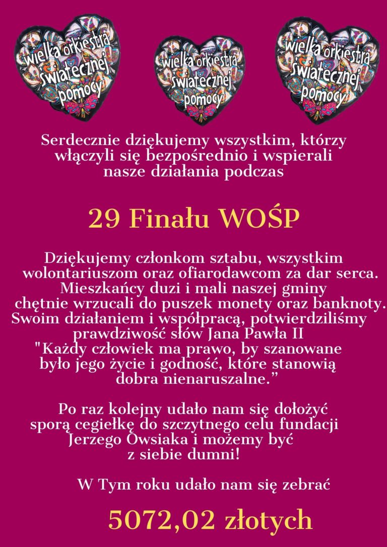 29 Finał WOŚP