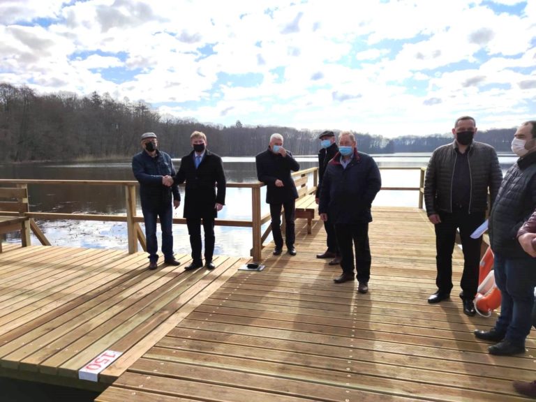 Oddanie do użytku i odbiór techniczny pomostu w Orlu na jeziorze Dużym