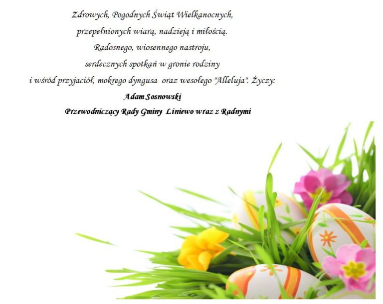 Życzenia Rady Gminy w Liniewie