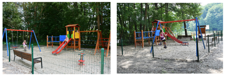 Nowy plac zabaw przy pomoście rekreacyjnym w Orlu