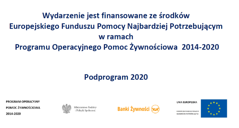 PROGRAM OPERACYJNY POMOC ŻYWNOŚCIOWA 2014-2020