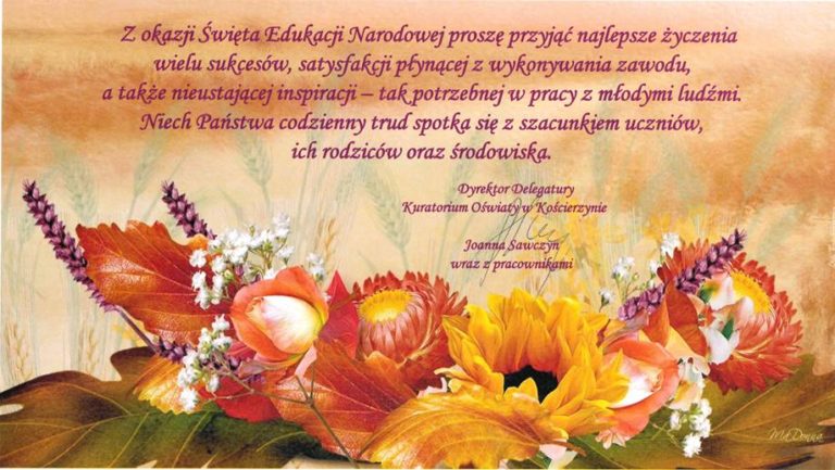 Życzenia od Kuratorium w Kościerzynie