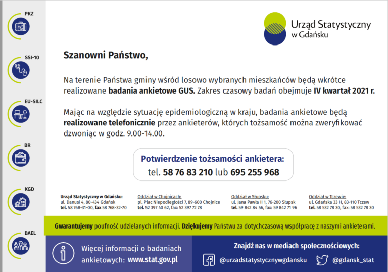 Badania ankietowe na terenie Gminy Liniewo