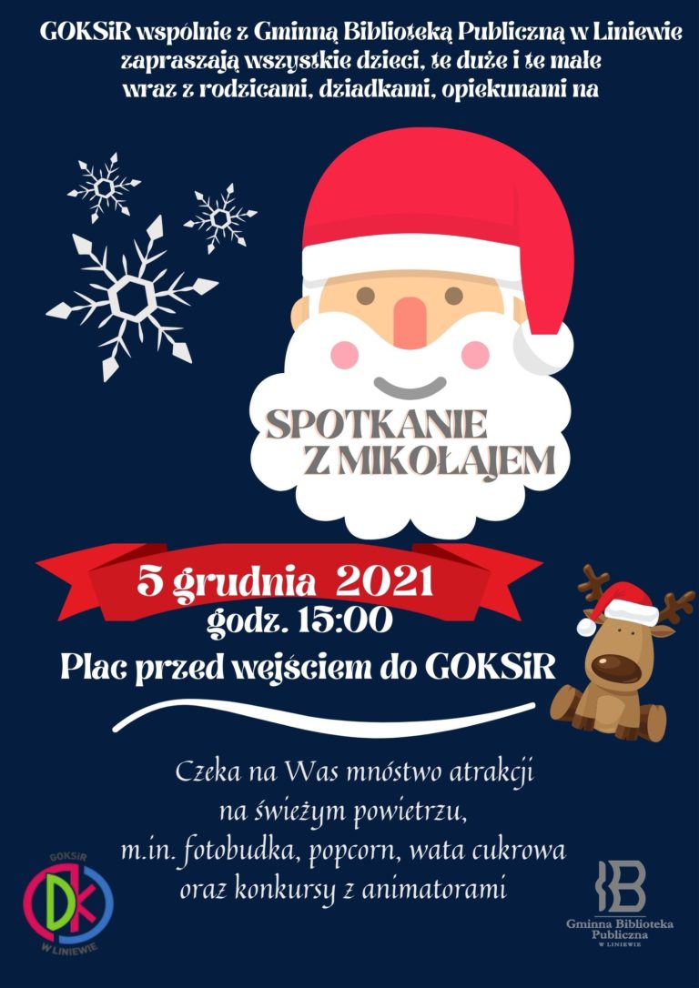 Spotkanie z Mikołajem 5 grudnia w GOKSiR
