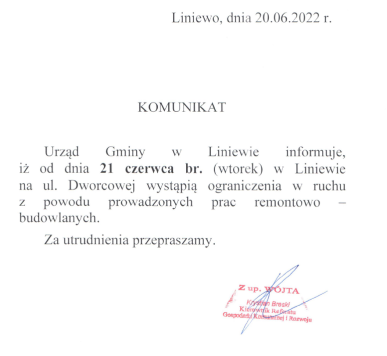 Utrudnienia w ruchu.