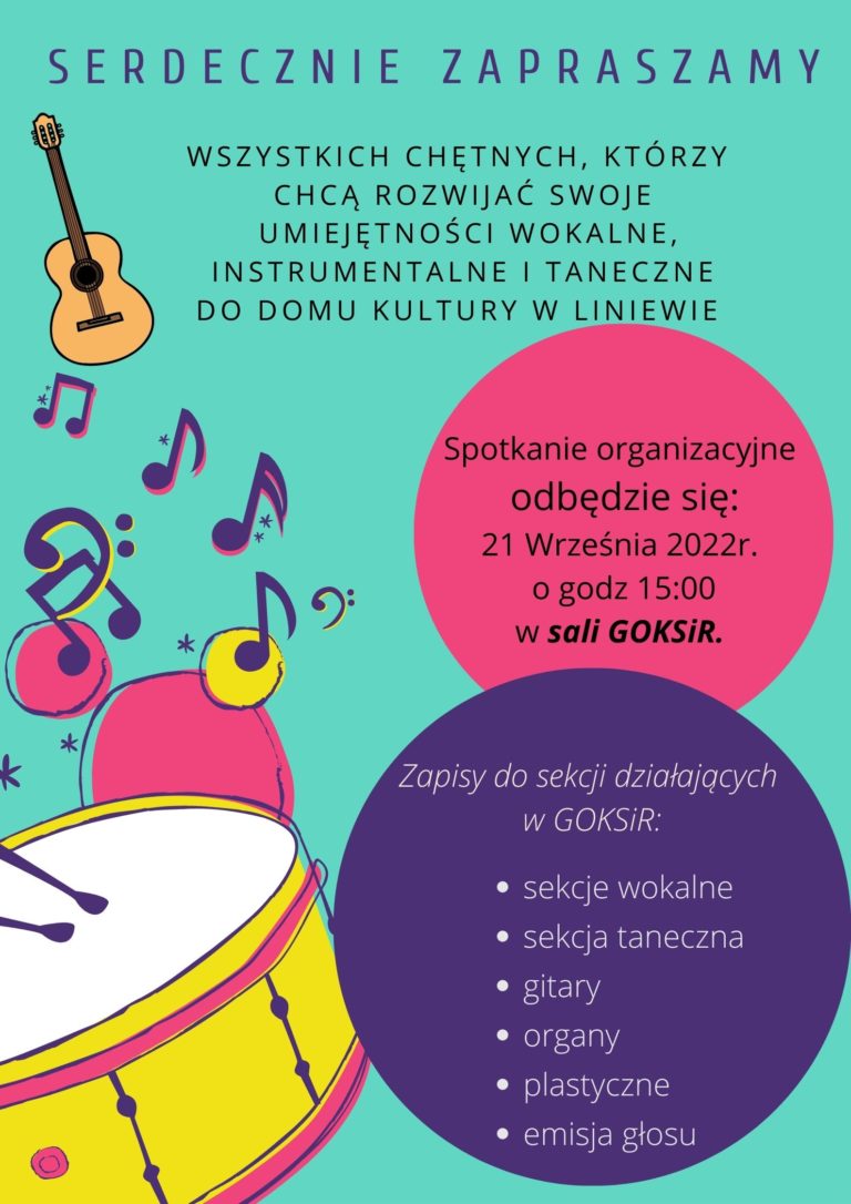 Dom Kultury w Liniewie zaprasza