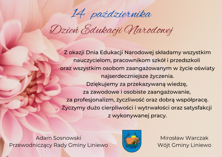 Życzenia z okazji Dnia Edukacji Narodowej