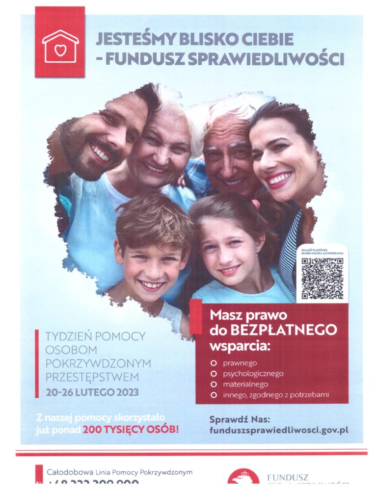Jesteśmy blisko Ciebie- Fundusz sprawiedliwości
