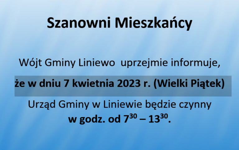 Uwaga! Czasowa zmiana godzin otwarcia urzędu
