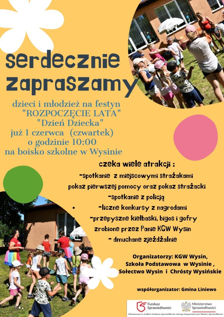 Zapraszamy na Dzień Dziecka w Wysinie