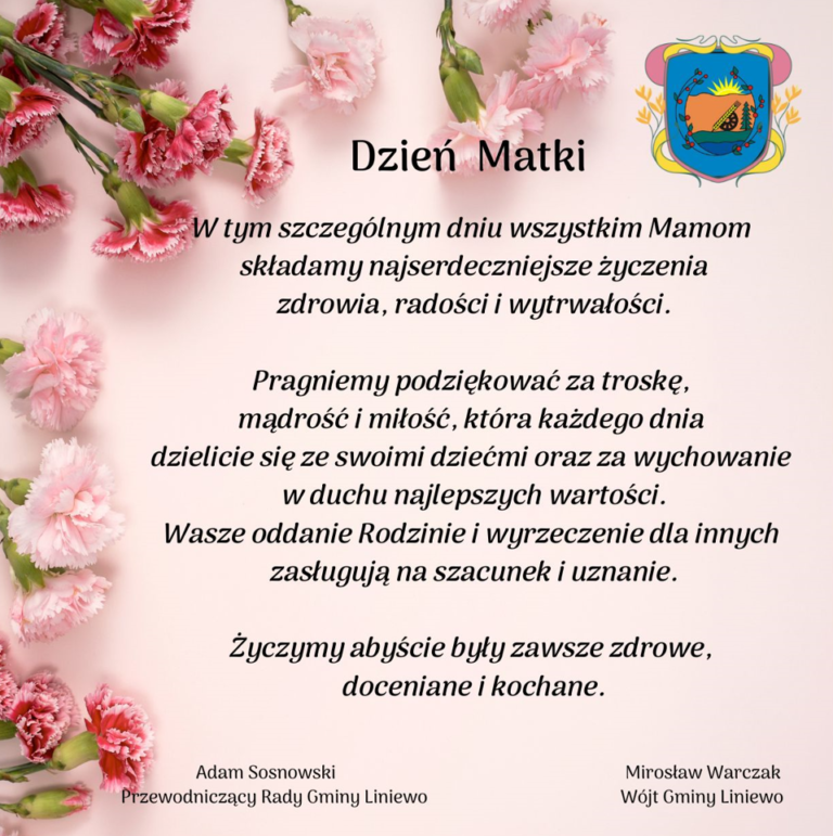Życzenia z okazji Dnia Matki