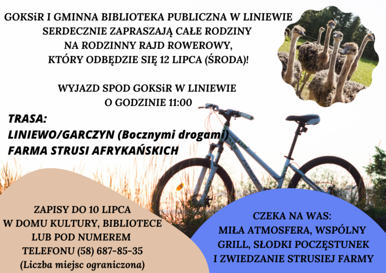 Serdecznie zapraszamy na rajd rowerowy