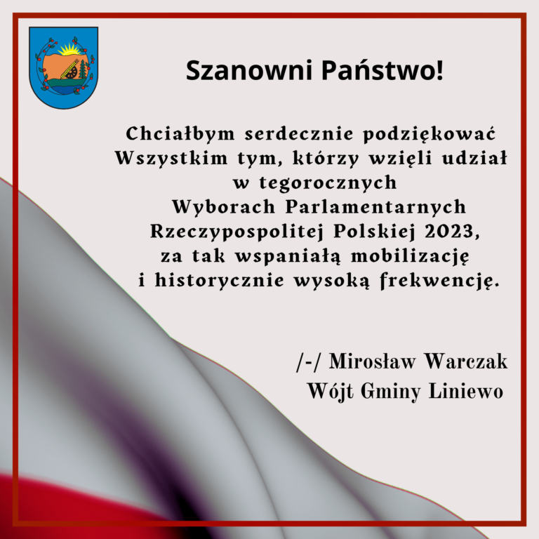 Serdeczne podziękowanie