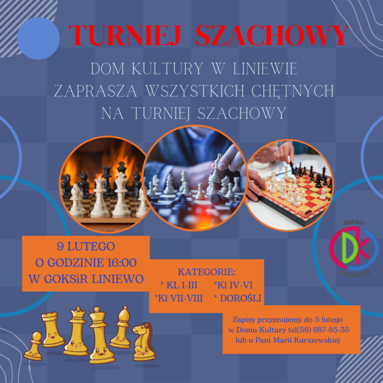 Serdecznie zapraszamy na Turniej Szachowy