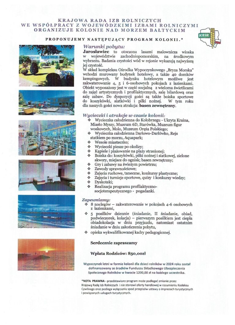 KOLONIE NAD MORZEM BAŁTYCKIM