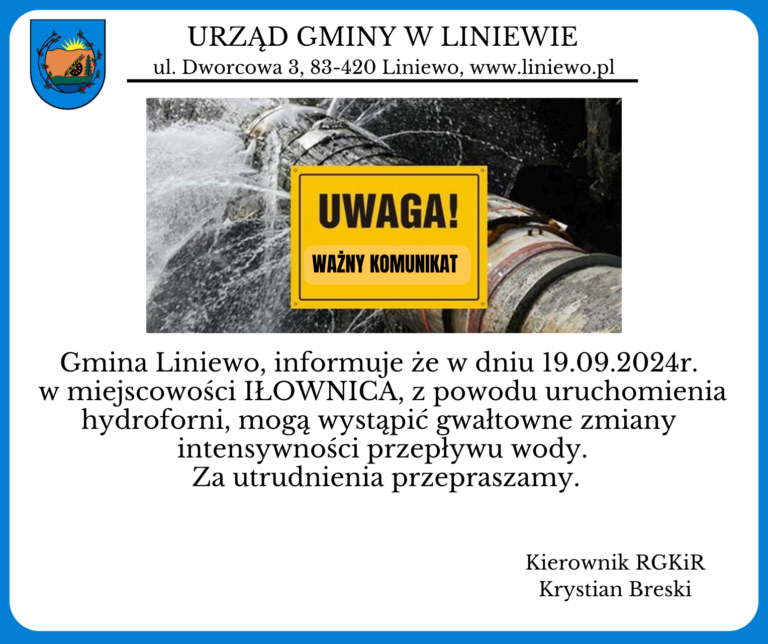 Komunikat dla Mieszkańców sołectwa Iłownica