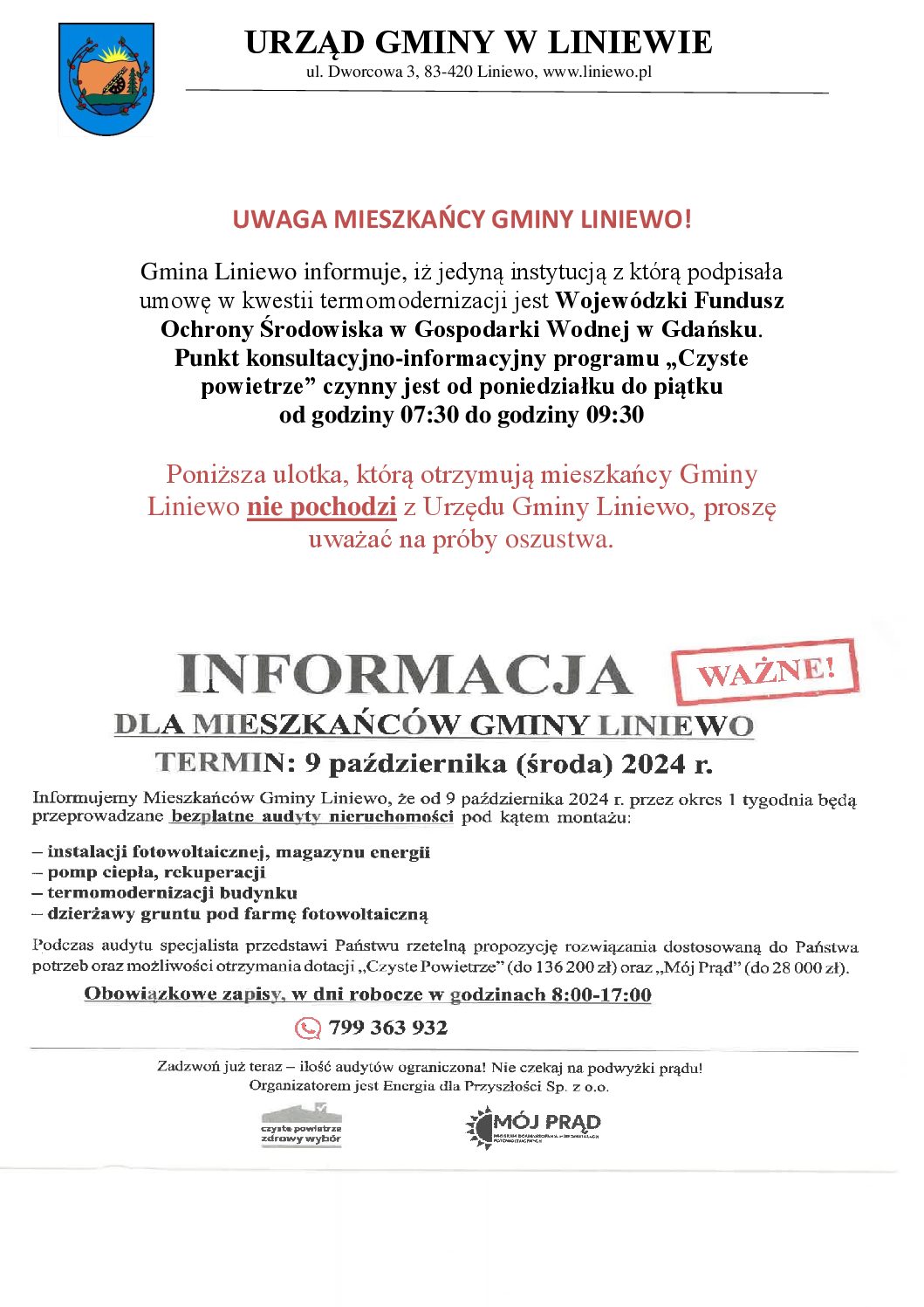 Informacja „Czyste Powietrze”