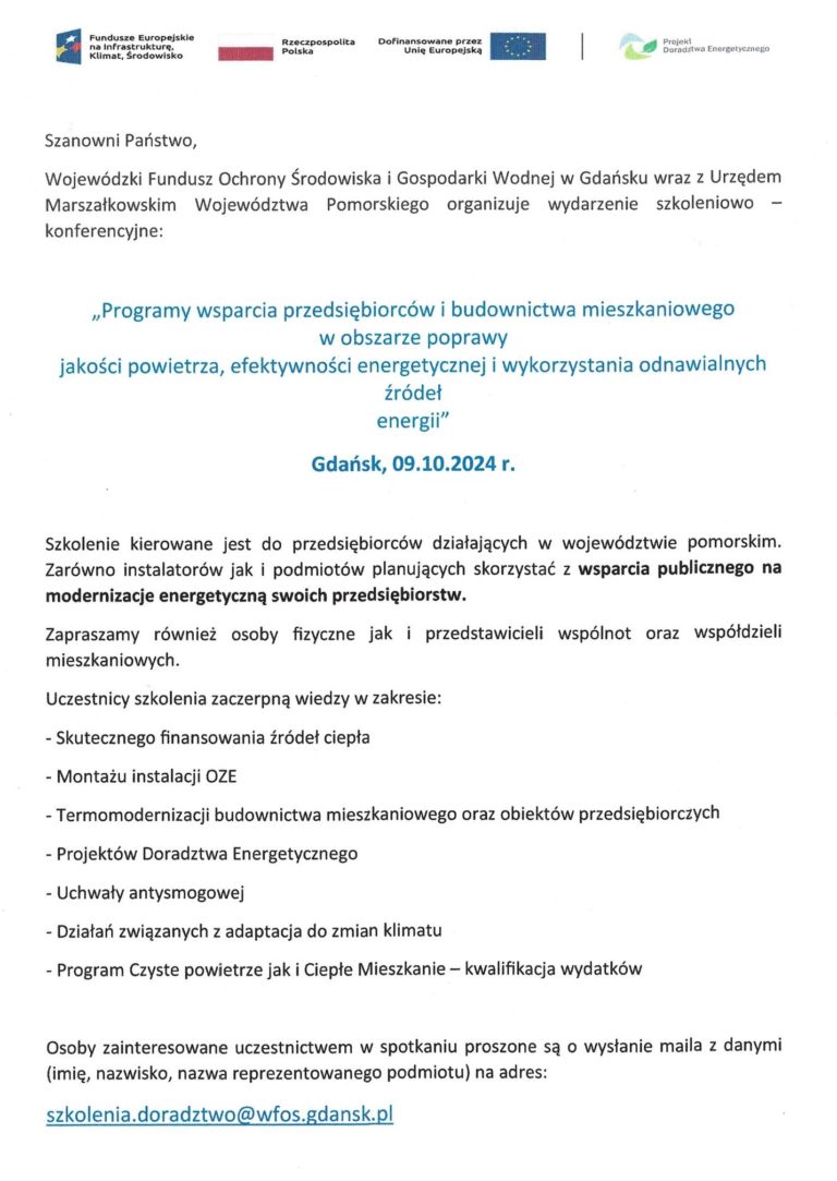 Szkolenie dla Przedsiębiorców