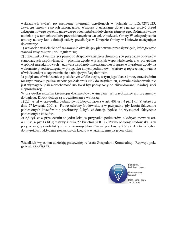 informacja przedłużenie kotły sig page 0002