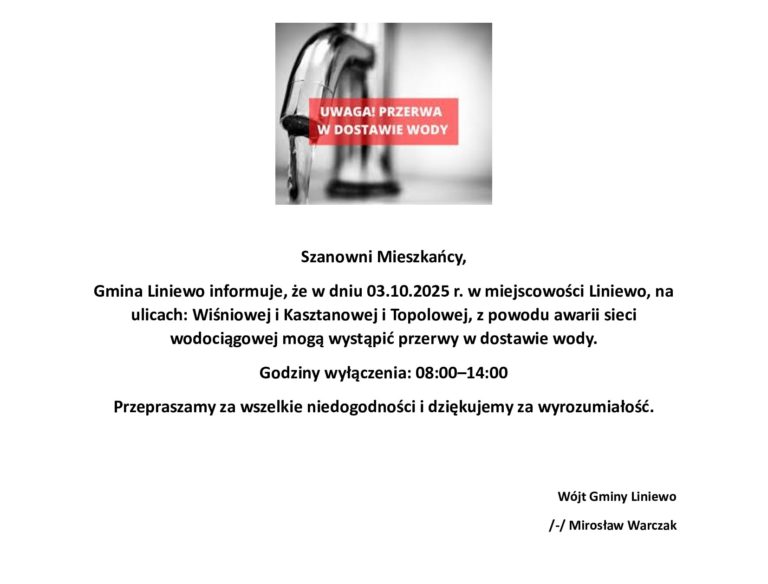 komunikat liniewo paŻdziernik