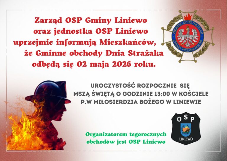zarząd osp głodowo serdecznie zaprasza na dzieŃ straŻaka obchody odbędą się 2 maja 2022 roku (poniedziałek) o godzinie 1400. uroczystość rozpocznie się mszą Świętą w kościele filialnym pw. Święteg (4)