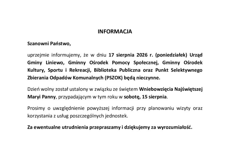 komunikt o zakmneciu